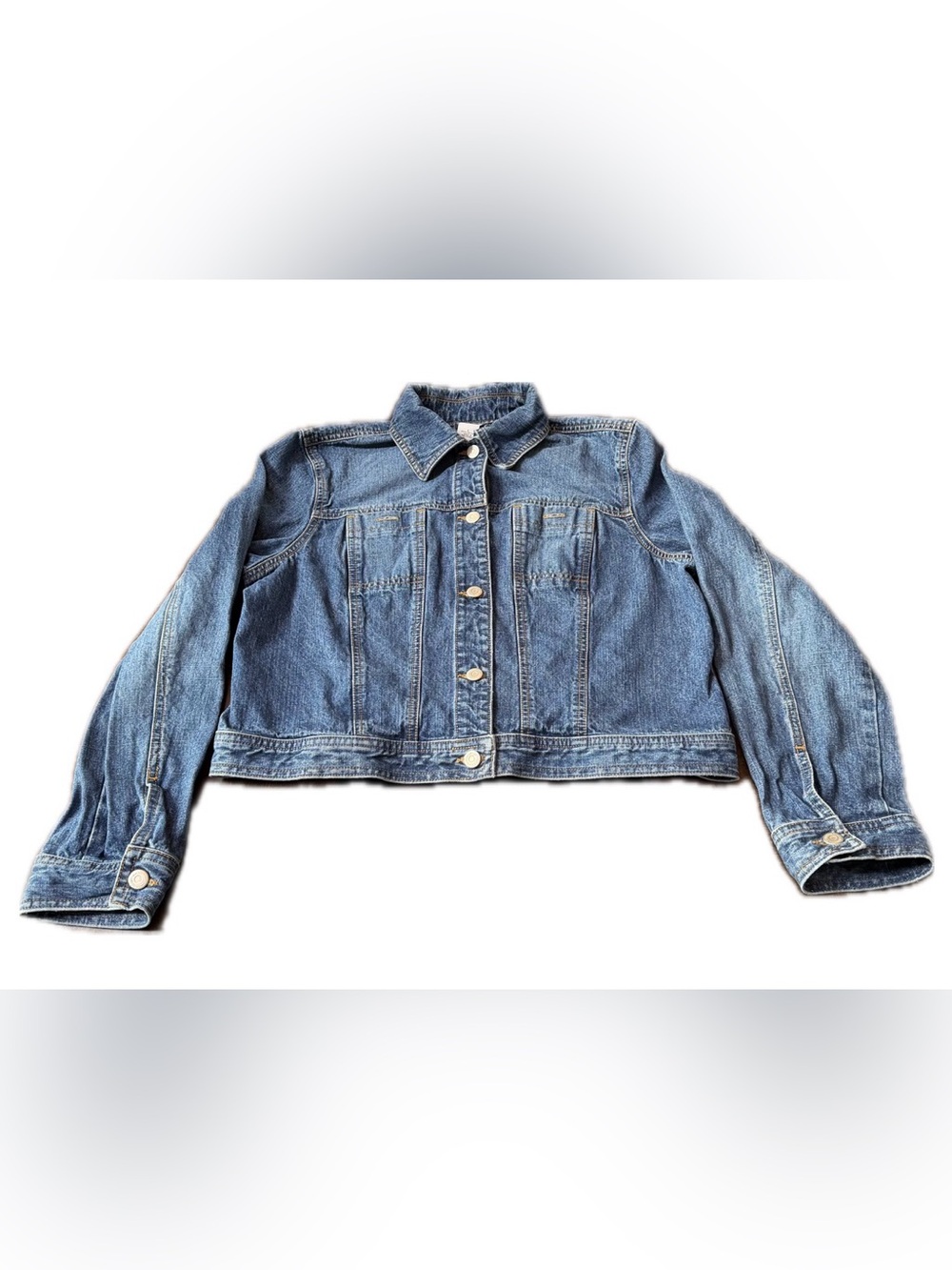 LOFT Medium Blue Denim Trucker Jacket